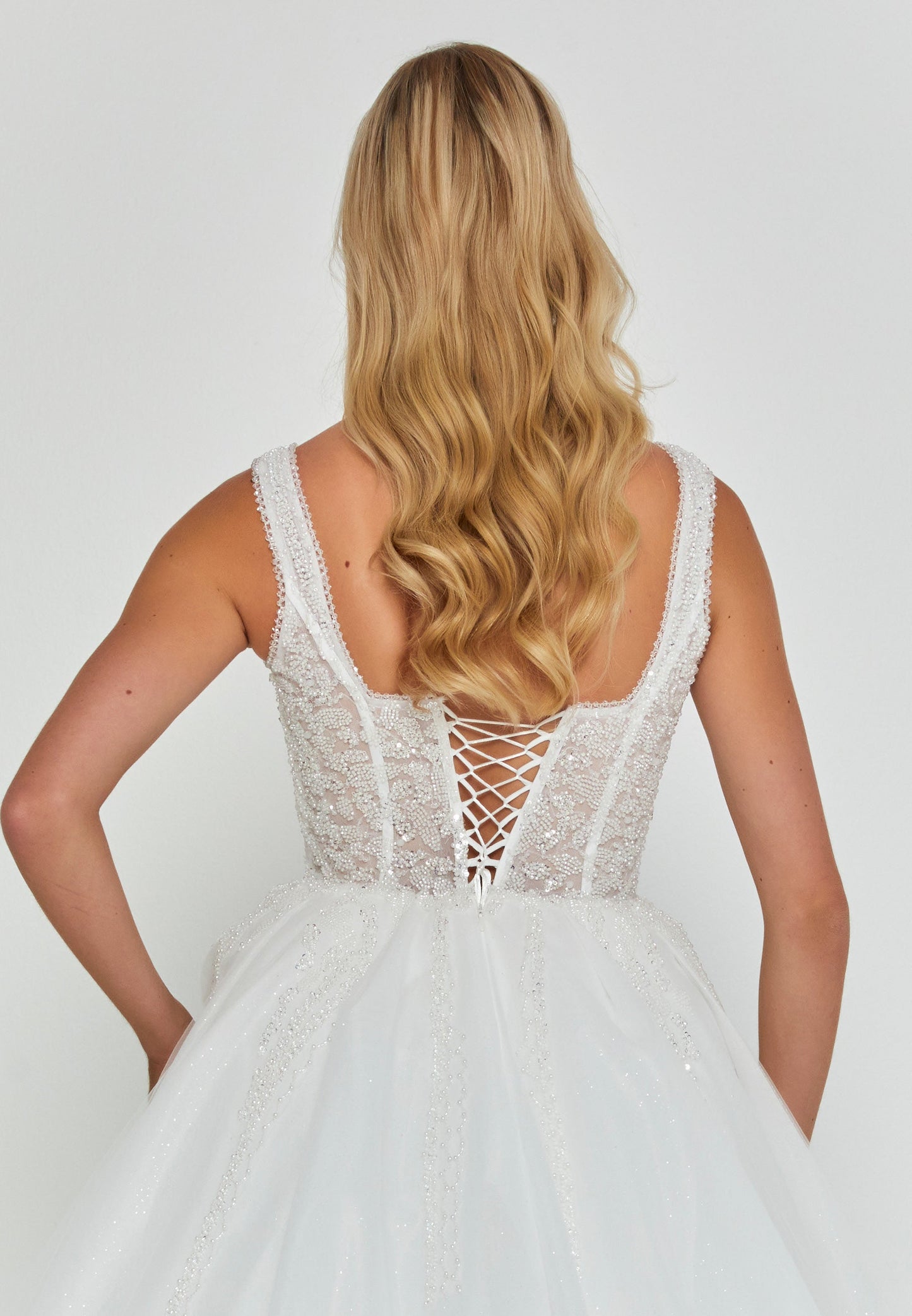 Sleeveless Maxi Tulle Regular Wedding Dress Unit Price: €200