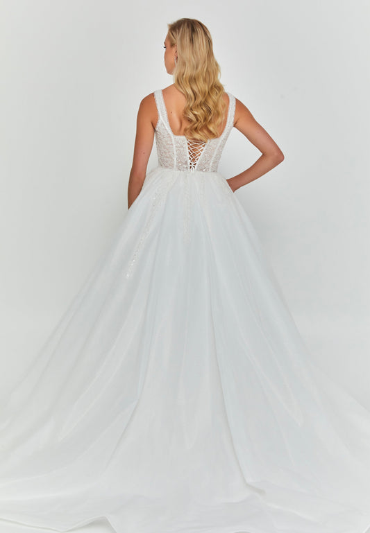 Sleeveless Maxi Tulle Regular Wedding Dress Unit Price: €200