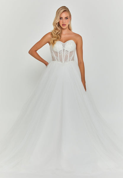 Strapless Maxi Tulle Regular Wedding Dress Unit Price: €200