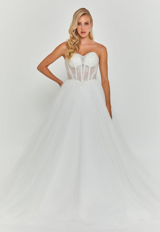 Strapless Maxi Tulle Regular Wedding Dress Unit Price: €200