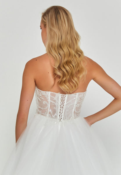 Strapless Maxi Tulle Regular Wedding Dress Unit Price: €200