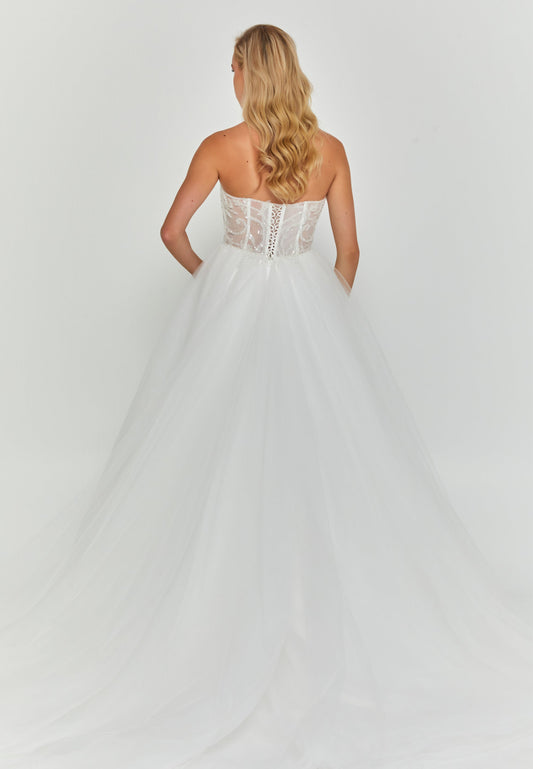 Strapless Maxi Tulle Regular Wedding Dress Unit Price: €200