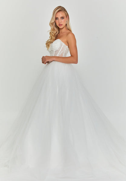 Strapless Maxi Tulle Regular Wedding Dress Unit Price: €200