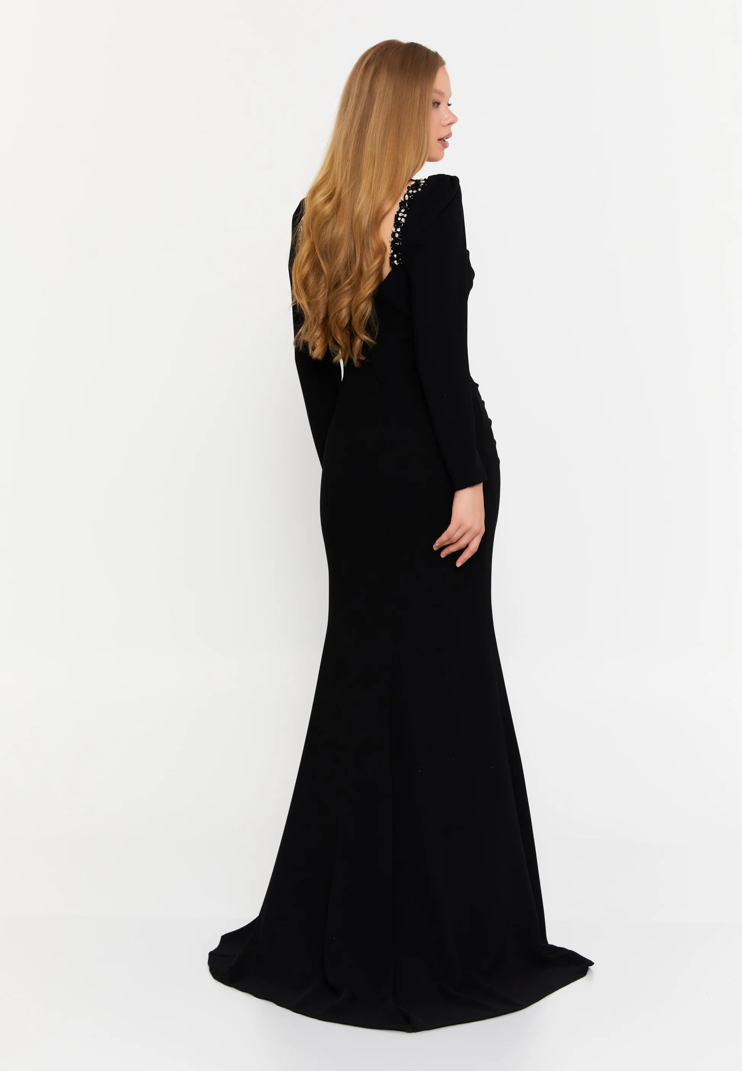 Long Sleeve Maxi Viscose Mermaid Regular Wedding Guest Dress Unit Price: €71