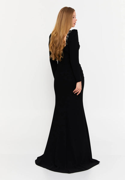 Long Sleeve Maxi Viscose Mermaid Regular Wedding Guest Dress Unit Price: €71