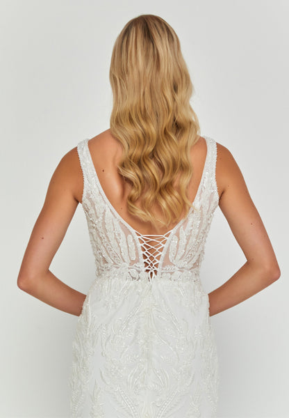 Sleeveless Maxi Tulle Regular Wedding Dress Unit Price: €350