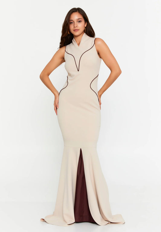 Sleeveless Maxi Viscose Fit & Flare Regular Wedding Guest Dress Unit Price: €83