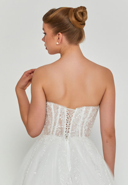 Strapless Maxi Tulle Regular Wedding Dress Unit Price: €200