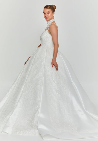 Sleeveless Maxi Polyester Regular Wedding Dress Unit Price: €720