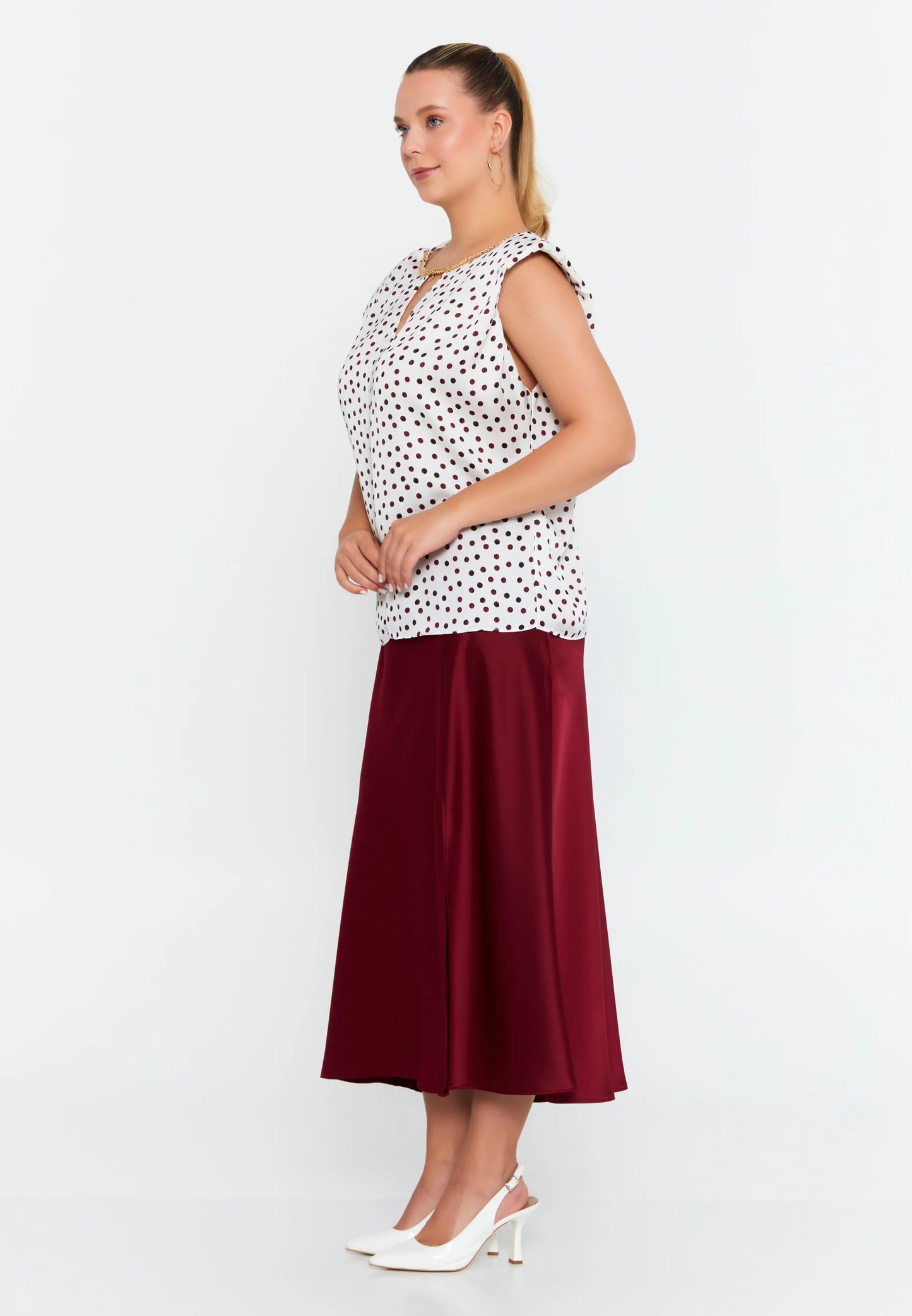 Sleeveless Geometric Plus Size Blouse Unit Price: €23