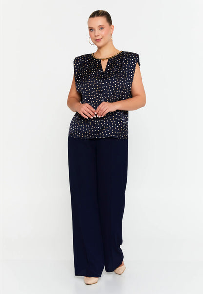 Sleeveless Geometric Plus Size Blouse Unit Price: €23