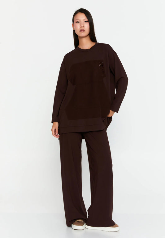 Long Sleeve Cotton Solid Color Regular Two-Piece Outfit Unit Price: €50