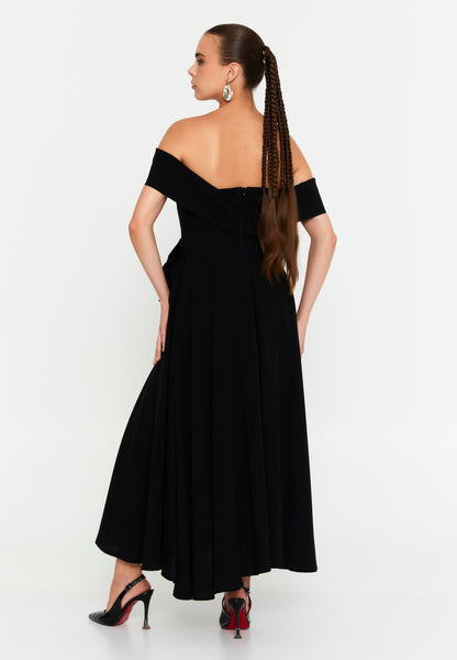 Off Shoulder Midi Polyester Column Regular Evening Dress Unit Price: €37