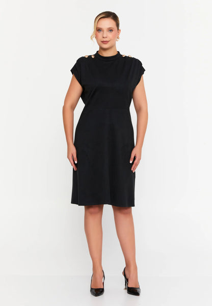 Short Sleeve Midi Polyester Column Plus Size Evening Dress Unit Price: €31