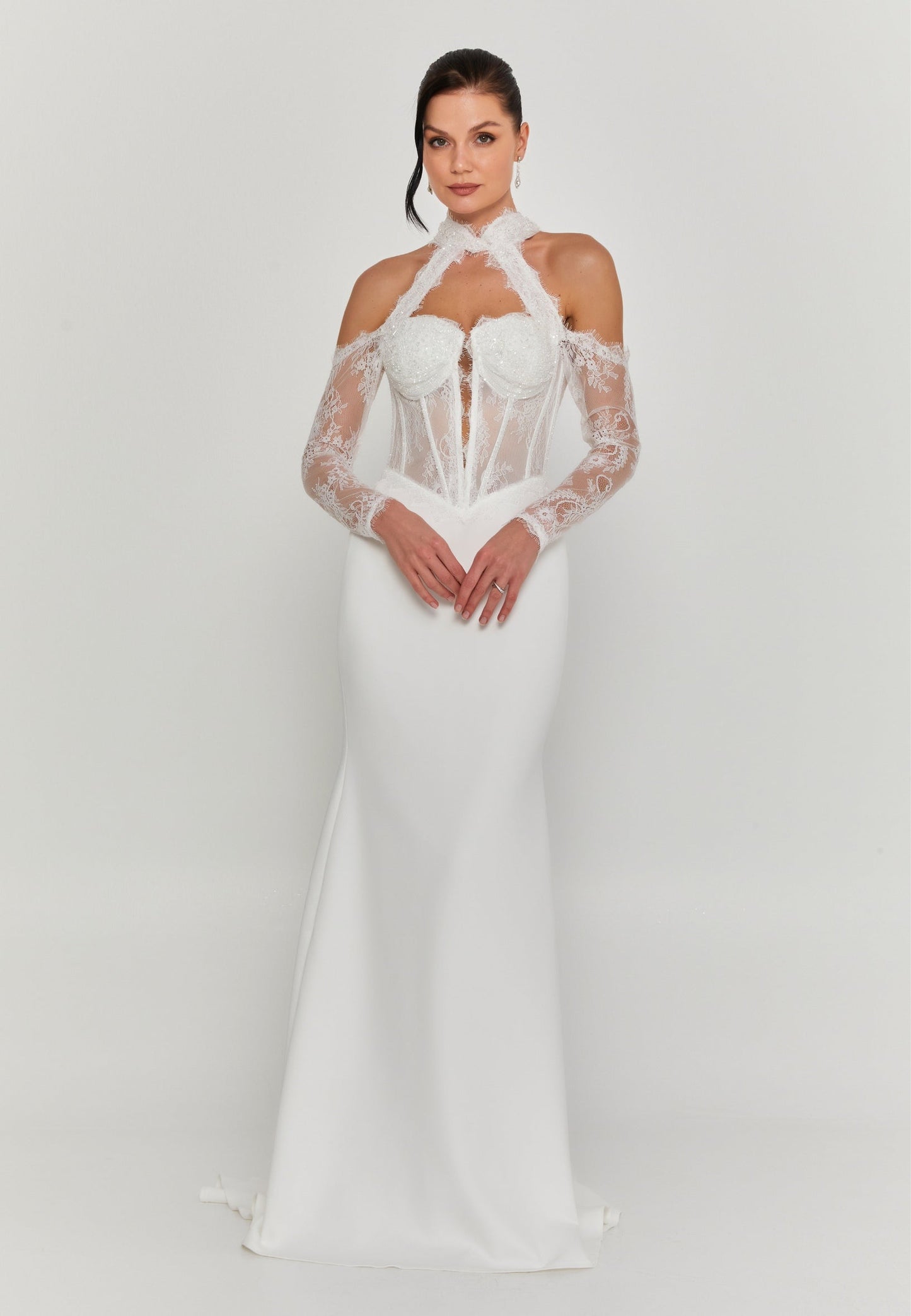 Sleeveless Maxi Cotton Regular Wedding Dress Unit Price: €300