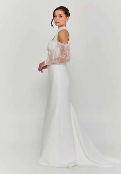 Sleeveless Maxi Cotton Regular Wedding Dress Unit Price: €300