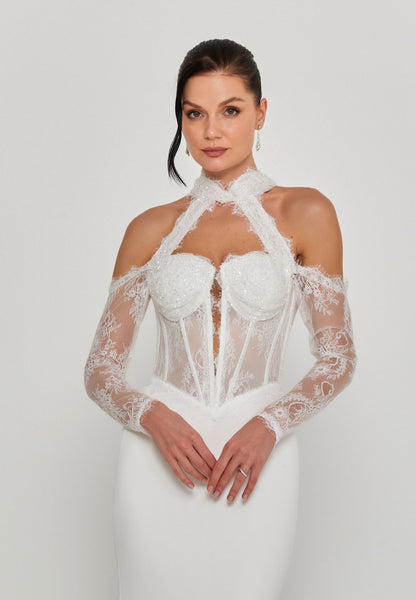 Sleeveless Maxi Cotton Regular Wedding Dress Unit Price: €300