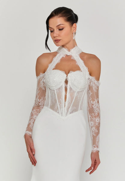 Sleeveless Maxi Cotton Regular Wedding Dress Unit Price: €300