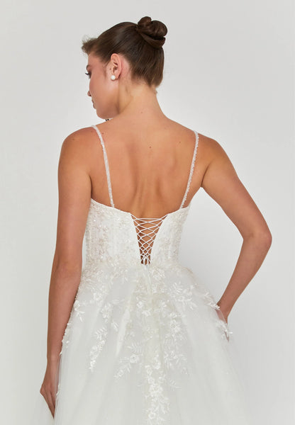 Sleeveless Maxi Tulle Regular Wedding Dress Unit Price: €240