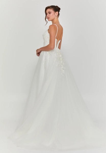 Sleeveless Maxi Tulle Regular Wedding Dress Unit Price: €240