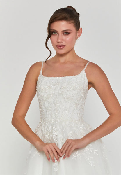 Sleeveless Maxi Tulle Regular Wedding Dress Unit Price: €240