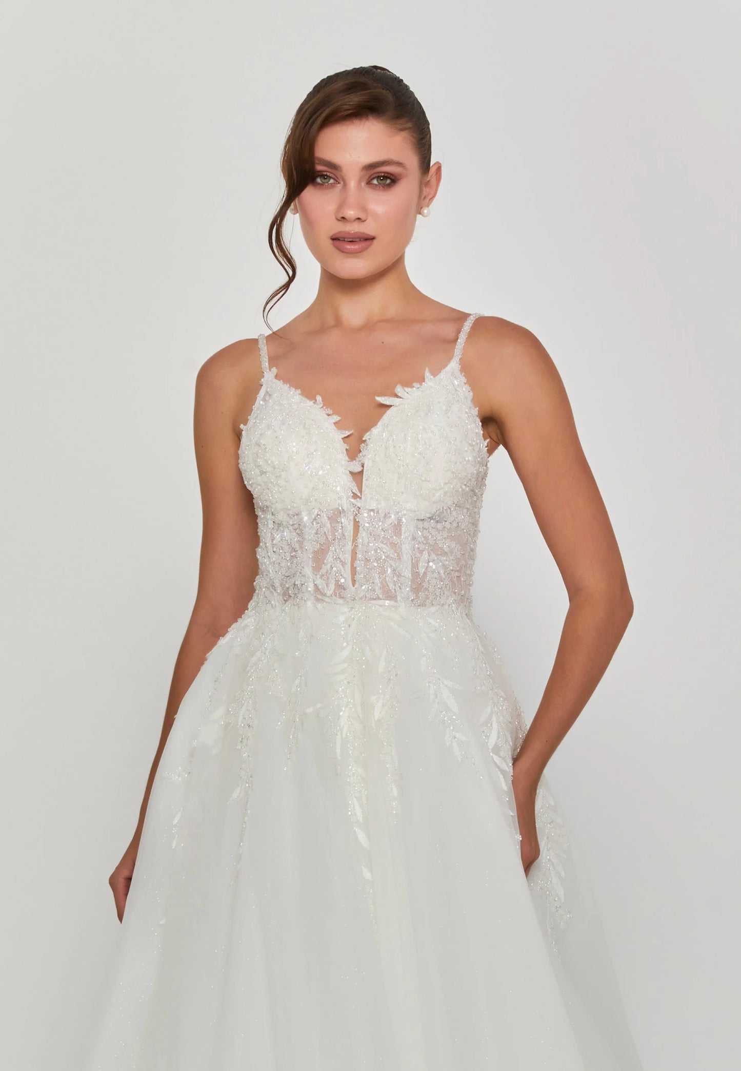 Sleeveless Maxi Tulle Regular Wedding Dress Unit Price: €240