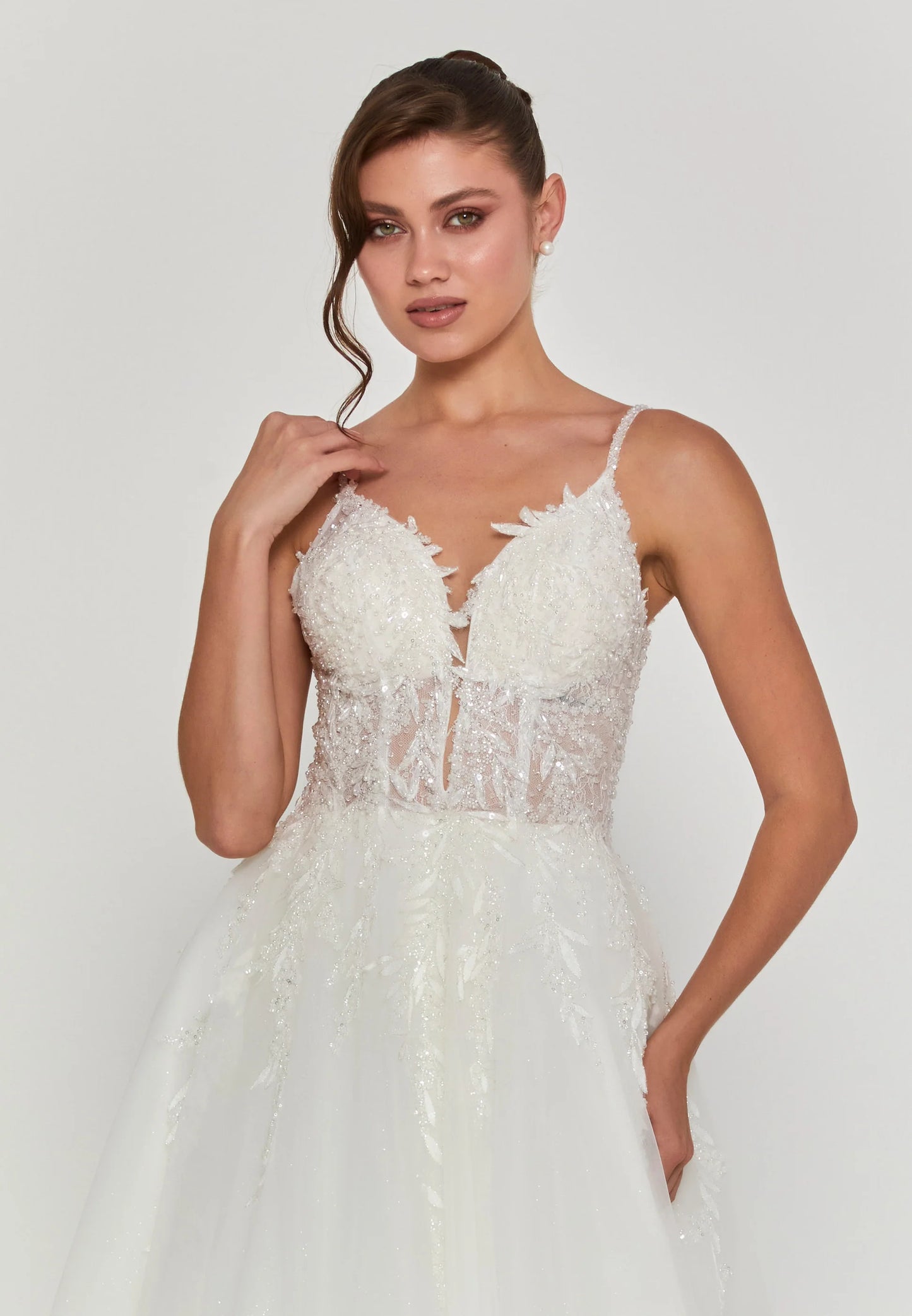 Sleeveless Maxi Tulle Regular Wedding Dress Unit Price: €240