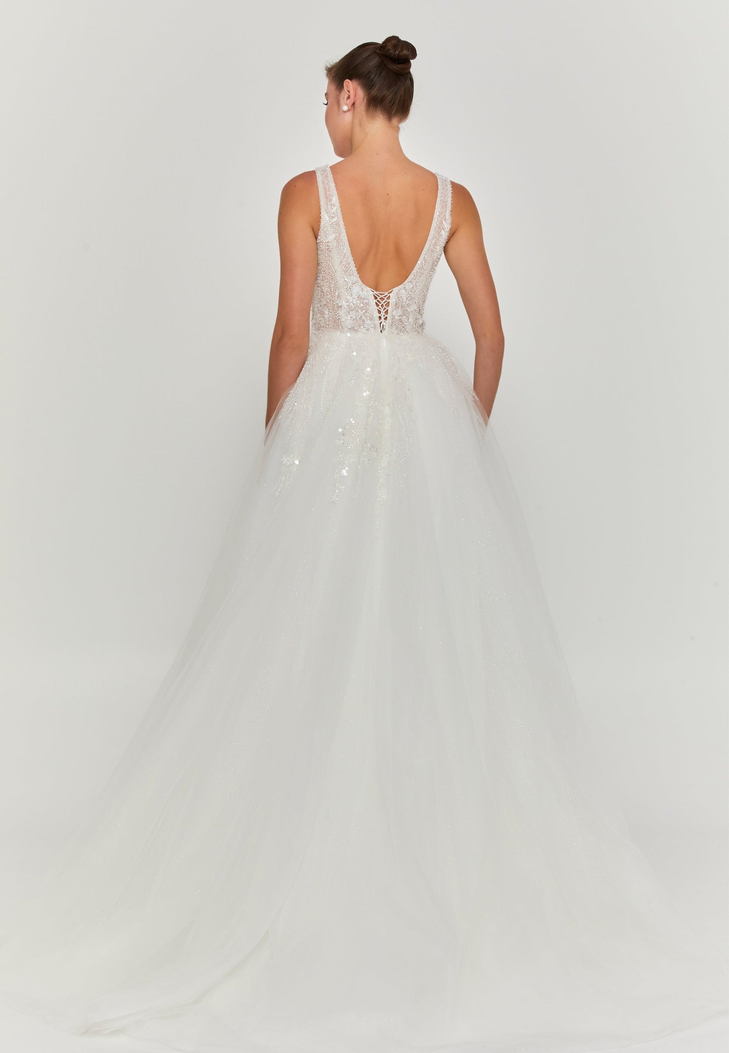 Sleeveless Maxi Tulle Regular Wedding Dress Unit Price: €240