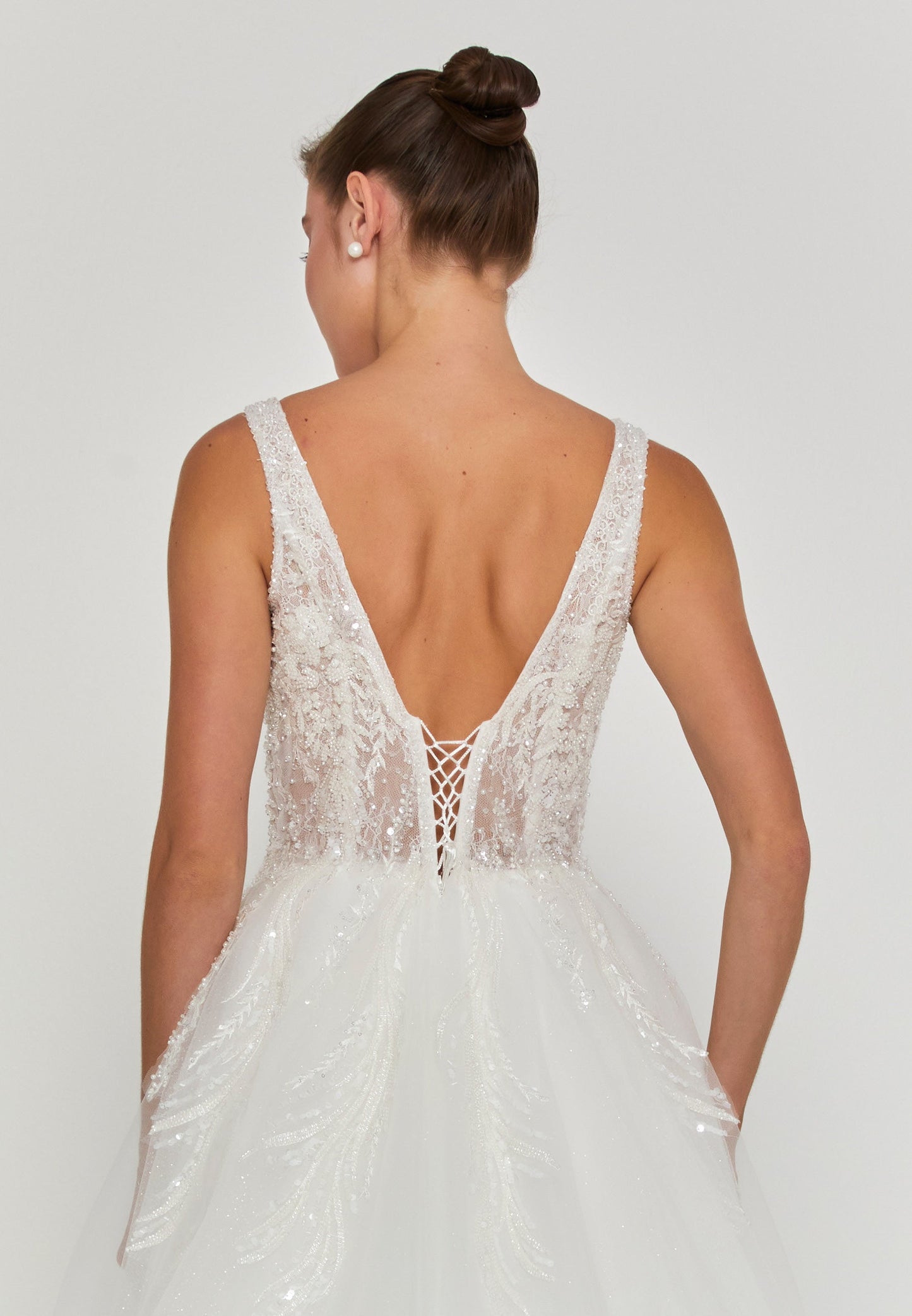 Sleeveless Maxi Tulle Regular Wedding Dress Unit Price: €240