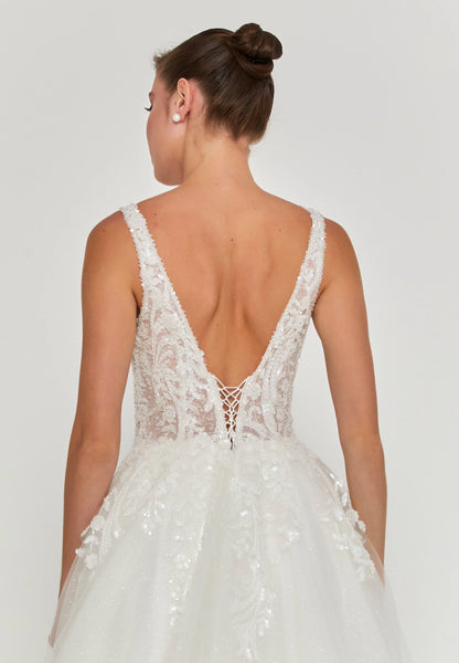 Sleeveless Maxi Tulle Regular Wedding Dress Unit Price: €240