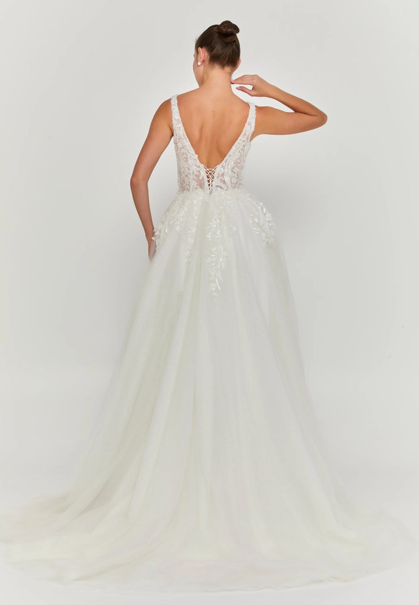 Sleeveless Maxi Tulle Regular Wedding Dress Unit Price: €240