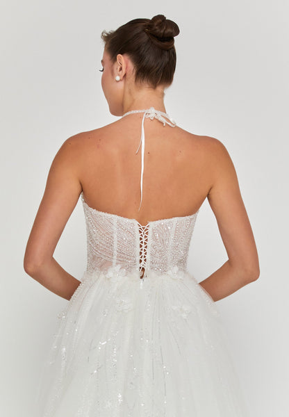 Sleeveless Maxi Tulle Regular Wedding Dress Unit Price: €240