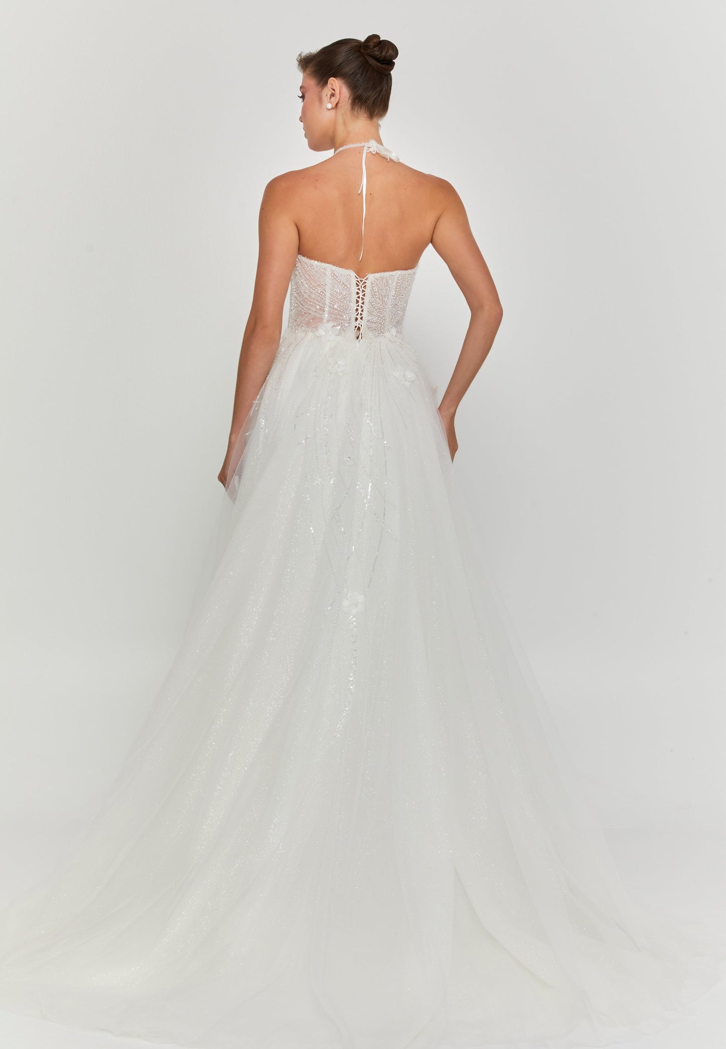 Sleeveless Maxi Tulle Regular Wedding Dress Unit Price: €240