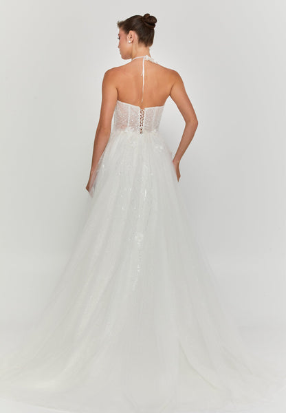 Sleeveless Maxi Tulle Regular Wedding Dress Unit Price: €240