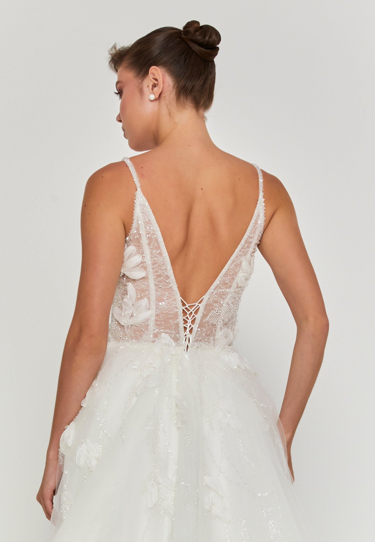 Sleeveless Maxi Tulle Regular Wedding Dress Unit Price: €240