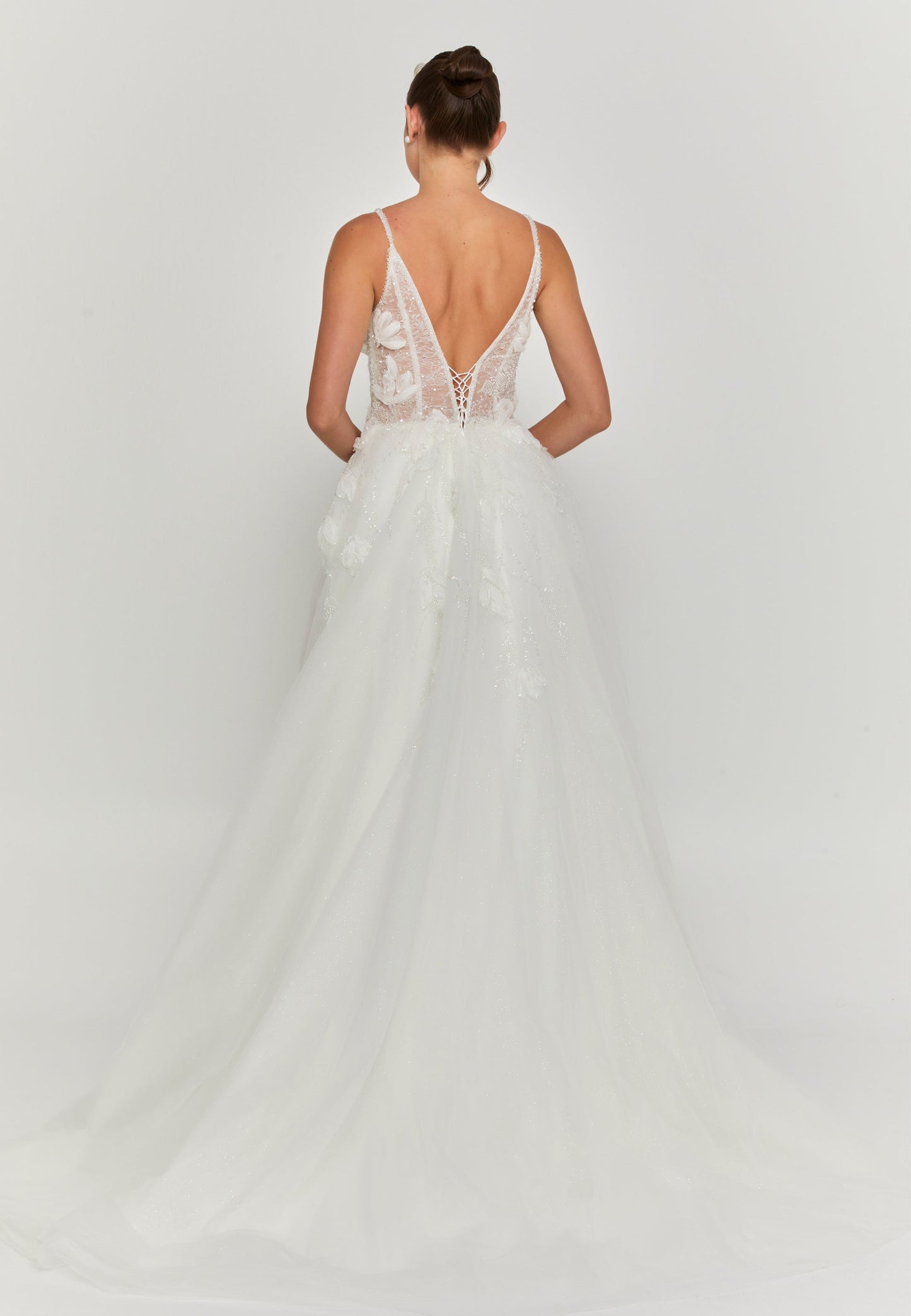 Sleeveless Maxi Tulle Regular Wedding Dress Unit Price: €240