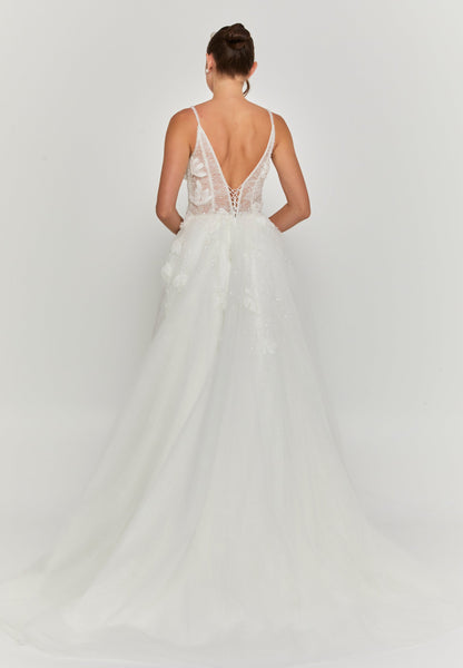 Sleeveless Maxi Tulle Regular Wedding Dress Unit Price: €240