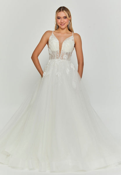 Sleeveless Maxi Tulle Regular Wedding Dress Unit Price: €220
