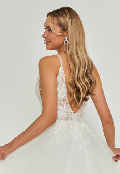 Sleeveless Maxi Tulle Regular Wedding Dress Unit Price: €220