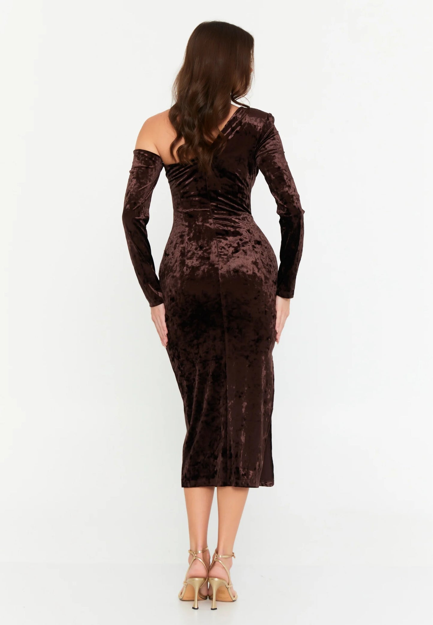 Long Sleeve Midi Velvet Column Regular Evening Dress Unit Price: €40