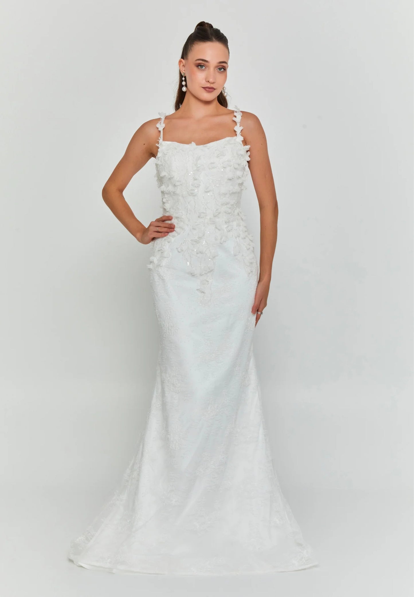 Sleeveless Maxi Lace Regular Wedding Dress Unit Price: €290