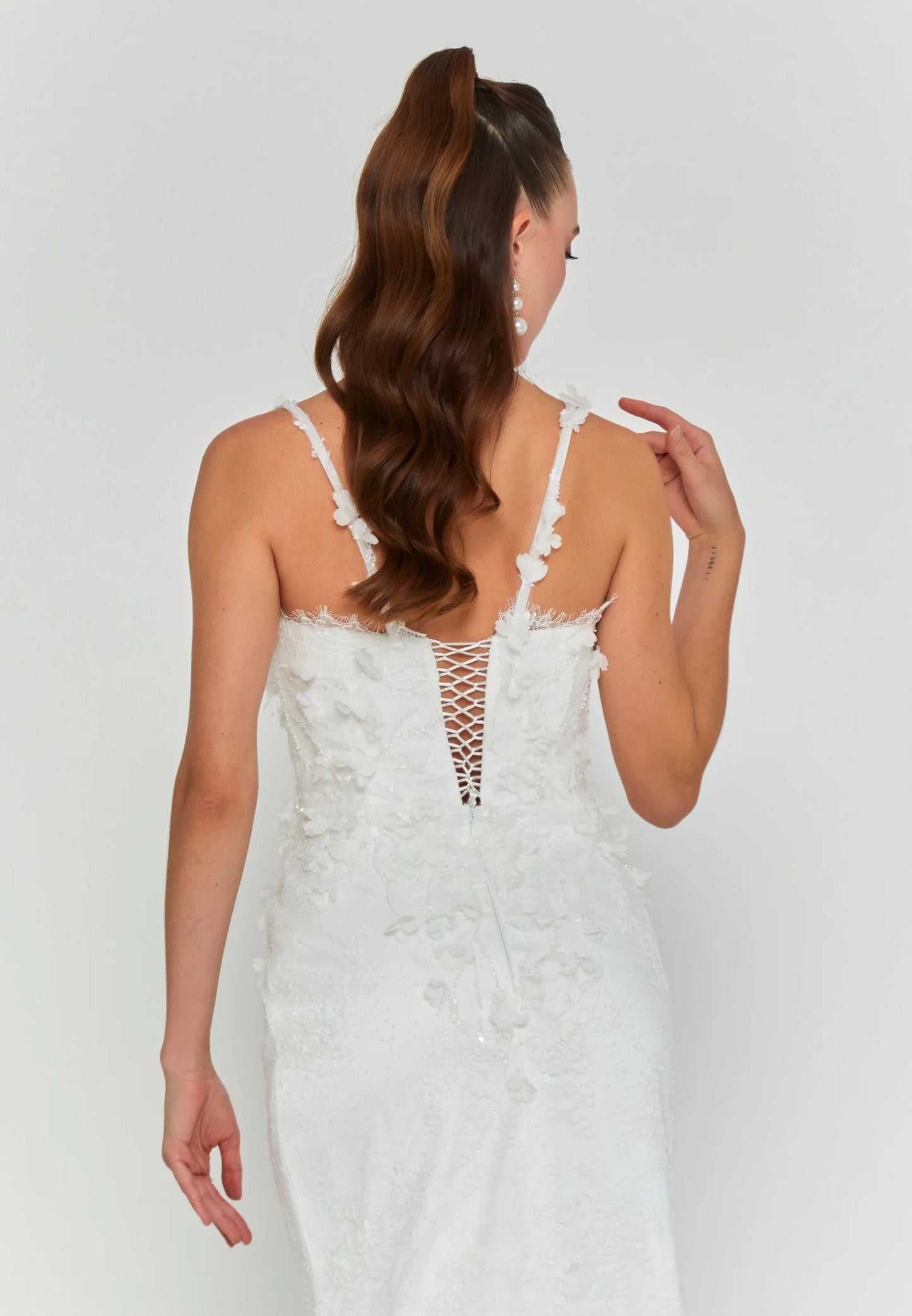 Sleeveless Maxi Lace Regular Wedding Dress Unit Price: €290