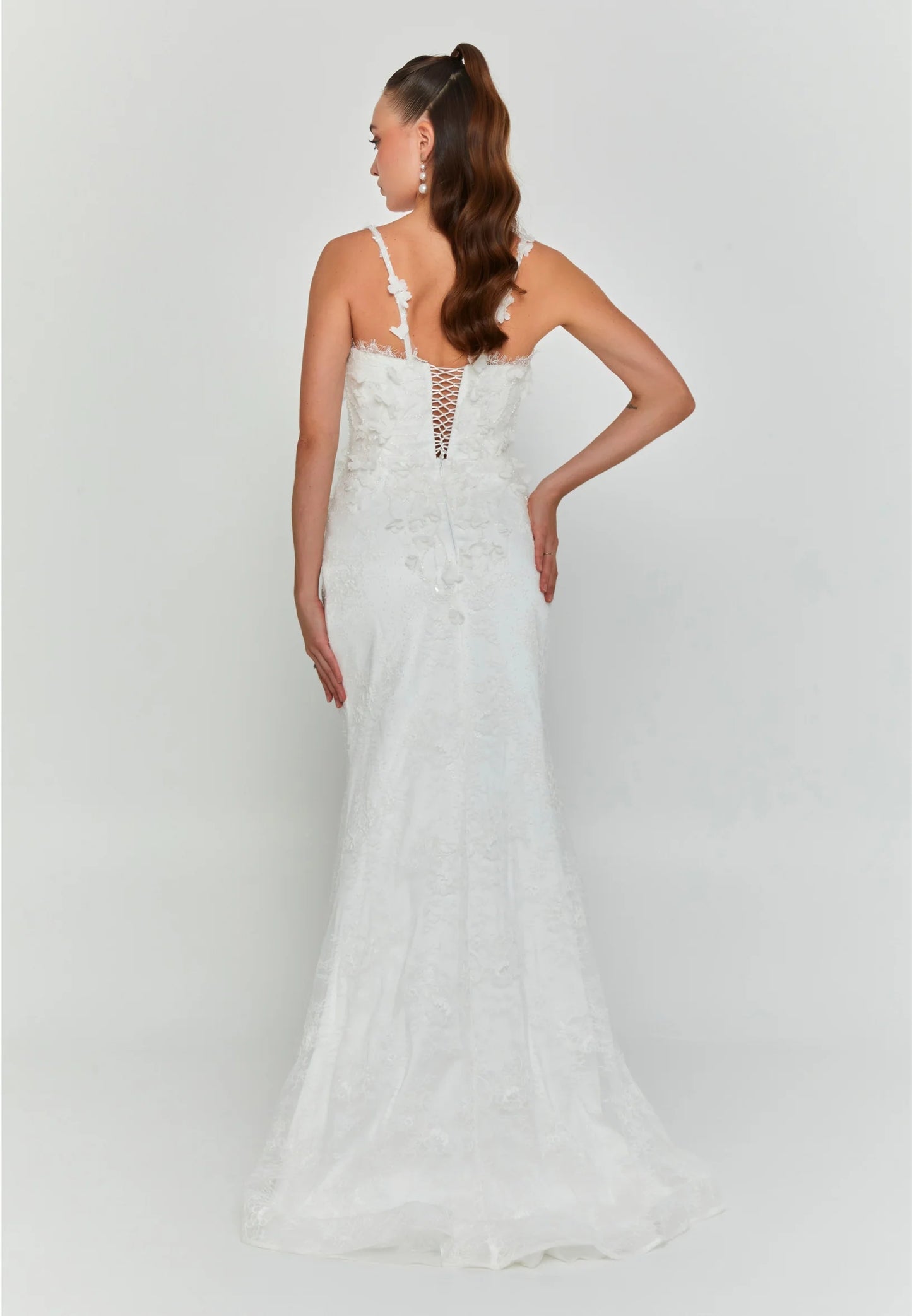 Sleeveless Maxi Lace Regular Wedding Dress Unit Price: €290