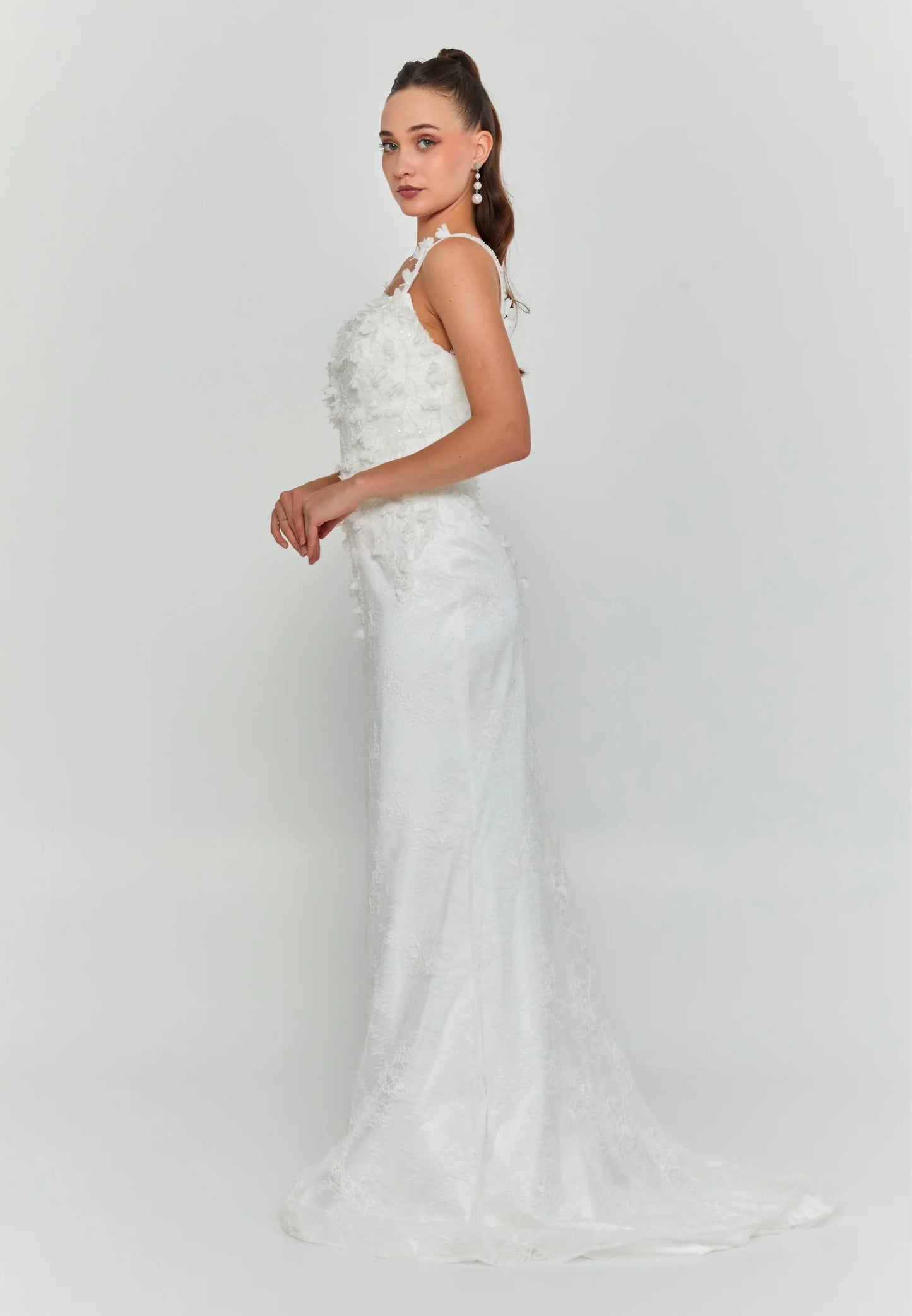 Sleeveless Maxi Lace Regular Wedding Dress Unit Price: €290