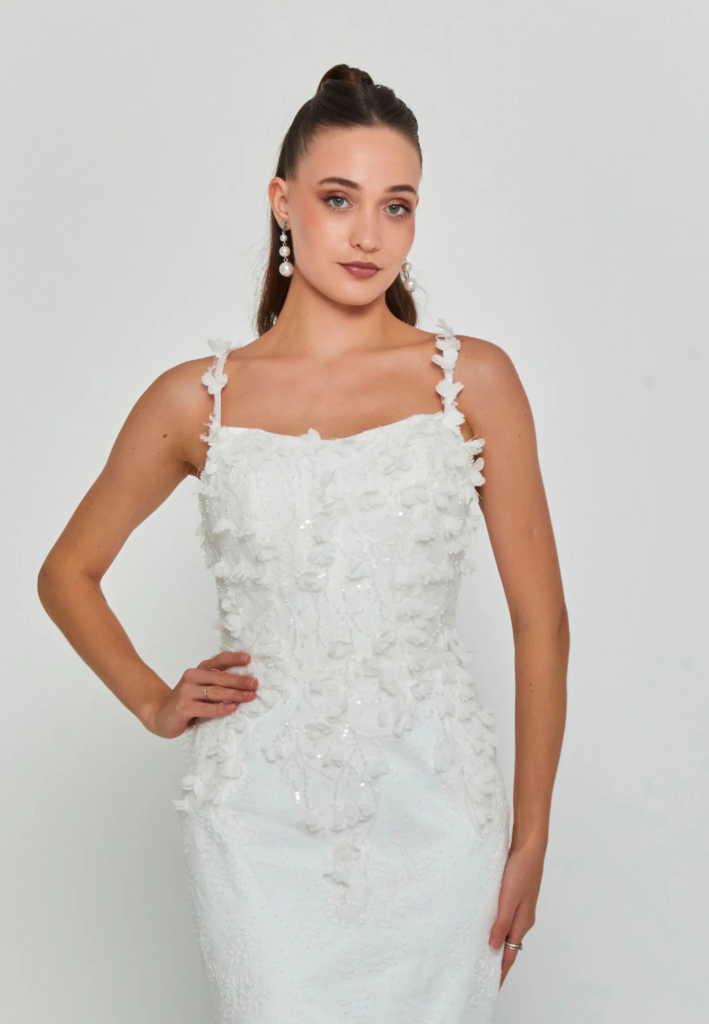 Sleeveless Maxi Lace Regular Wedding Dress Unit Price: €290