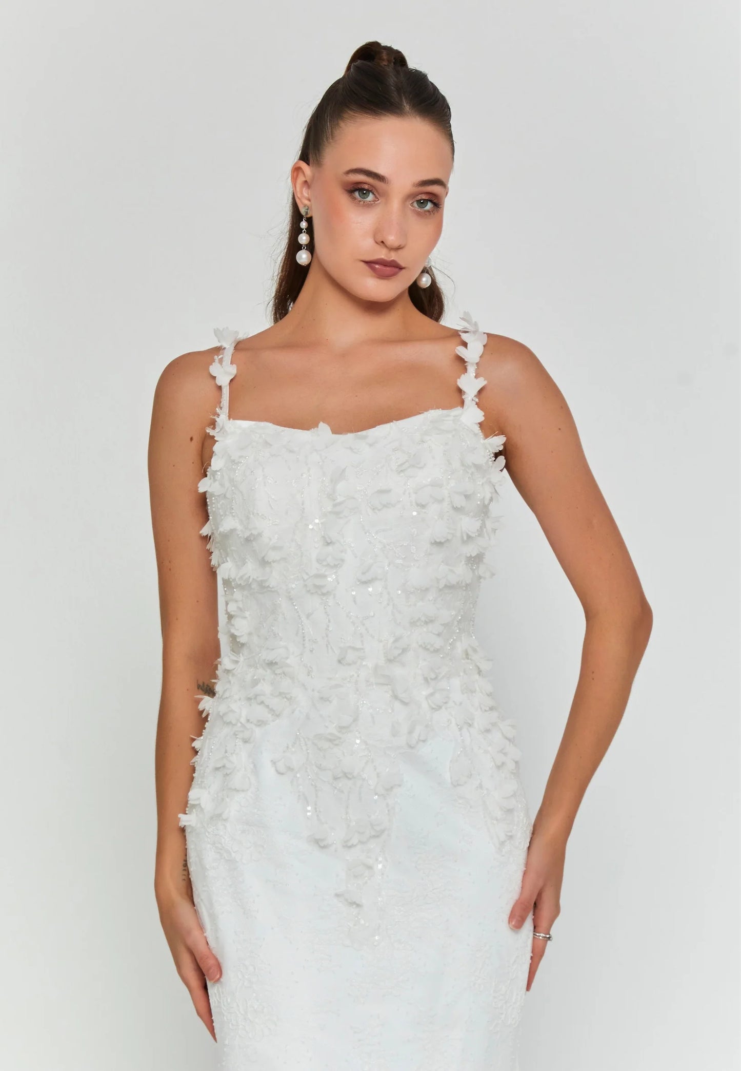 Sleeveless Maxi Lace Regular Wedding Dress Unit Price: €290