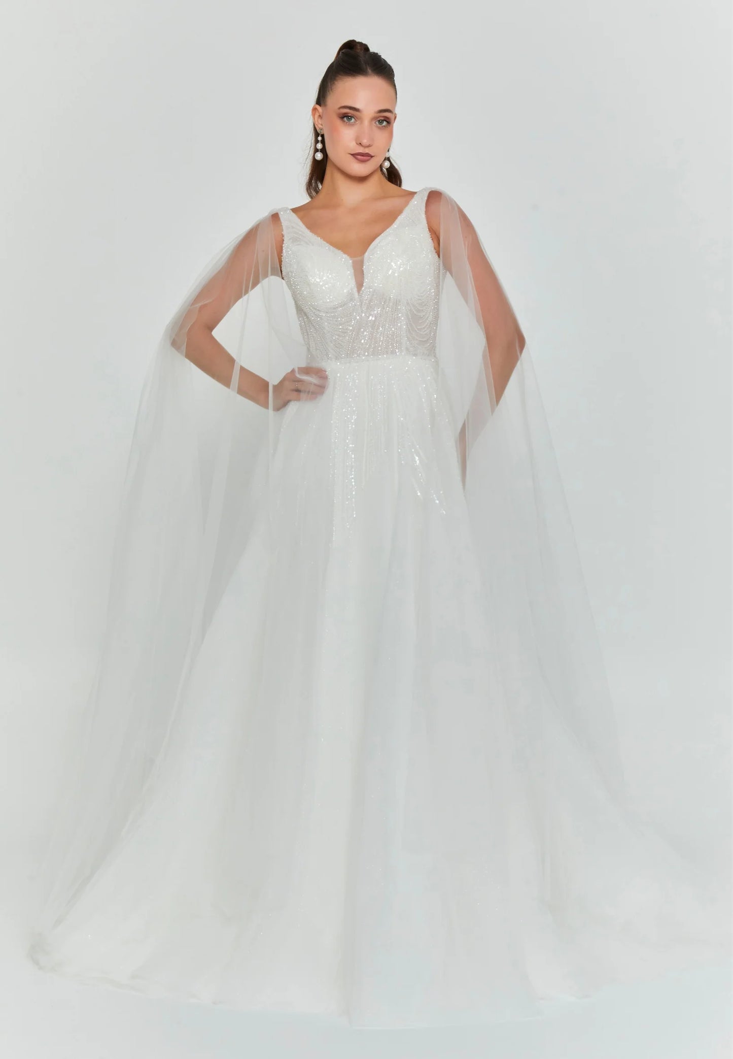 Sleeveless Maxi Tulle Regular Wedding Dress Unit Price: €290
