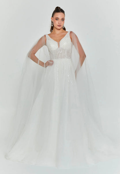 Sleeveless Maxi Tulle Regular Wedding Dress Unit Price: €290