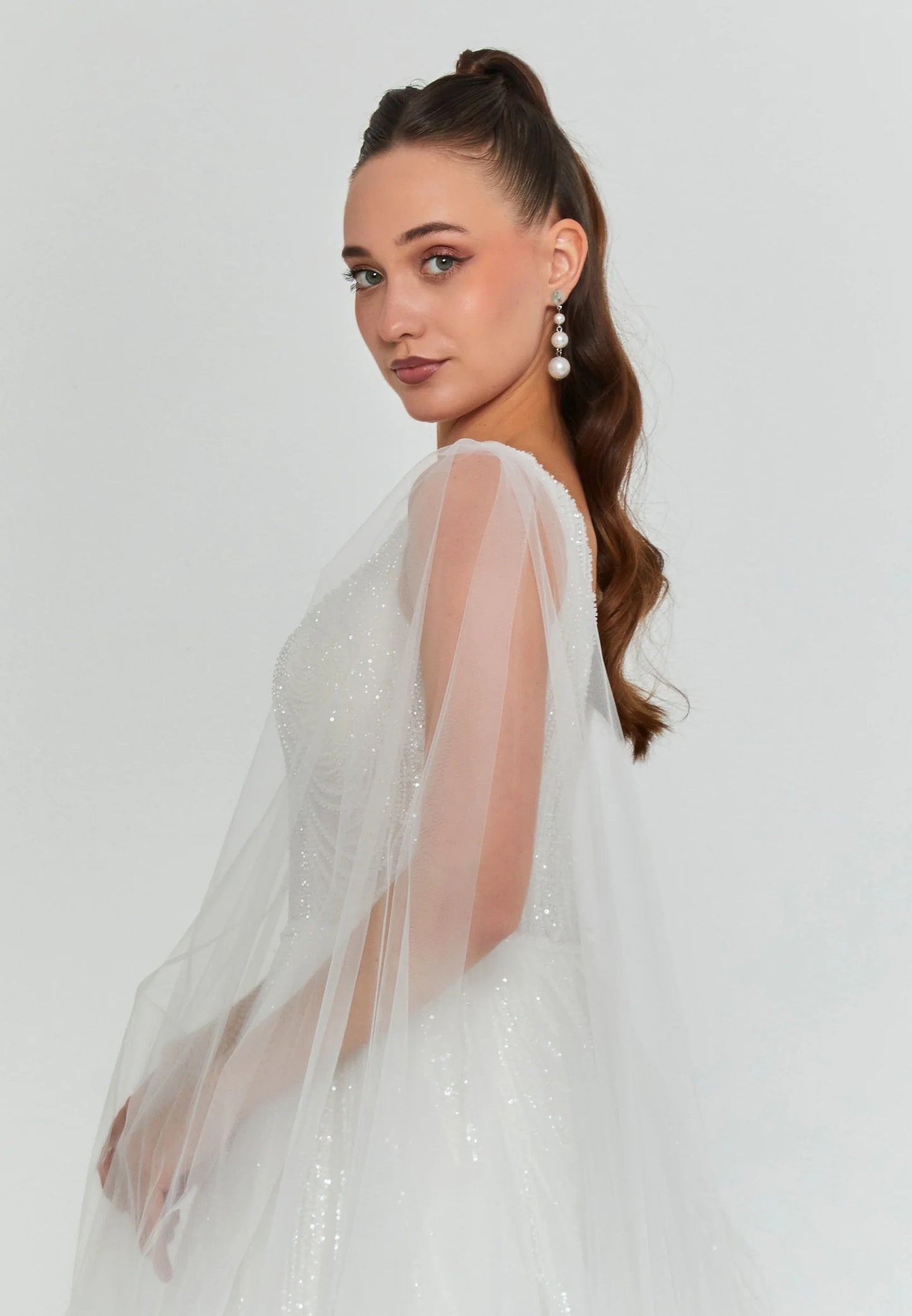 Sleeveless Maxi Tulle Regular Wedding Dress Unit Price: €290