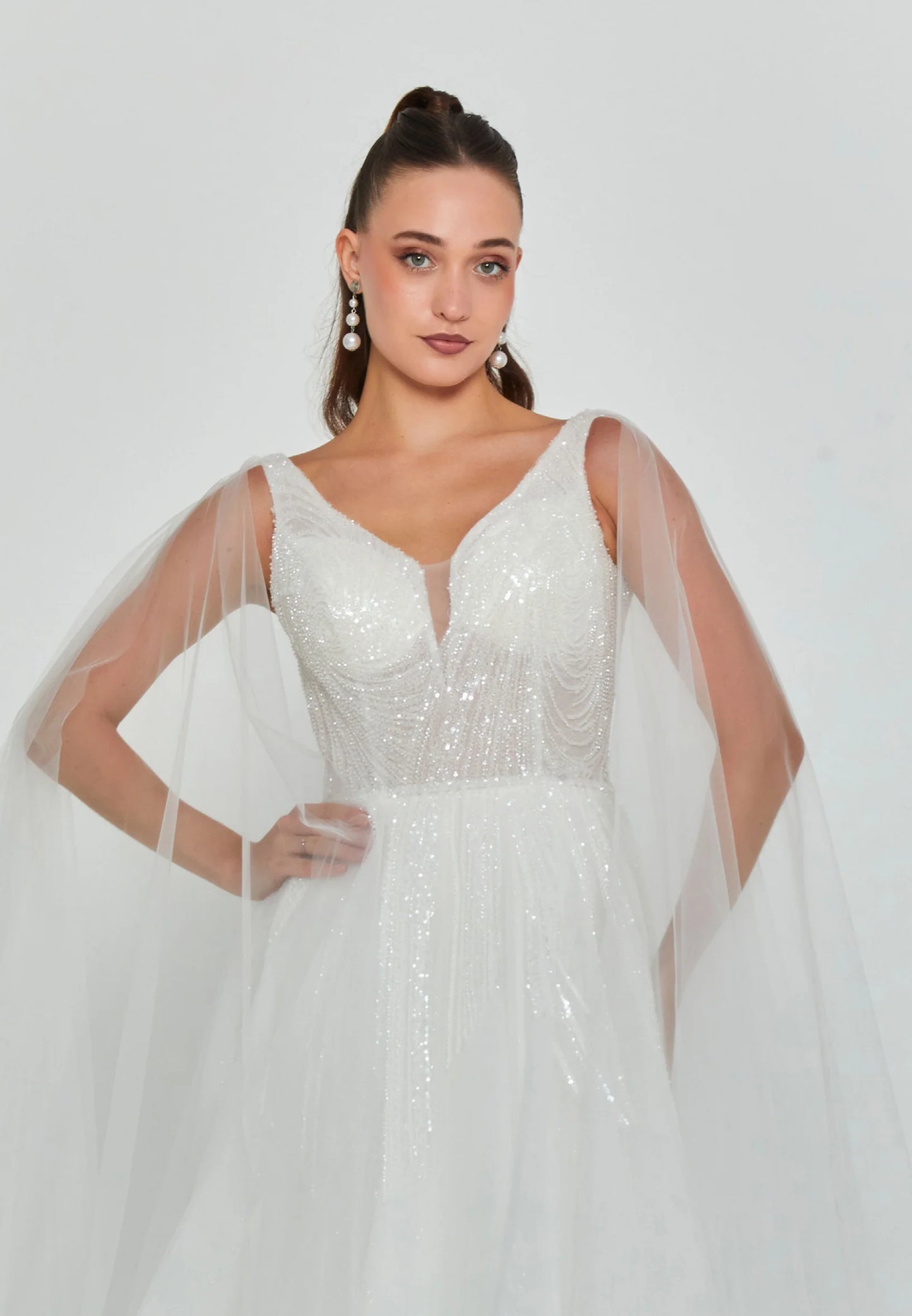 Sleeveless Maxi Tulle Regular Wedding Dress Unit Price: €290